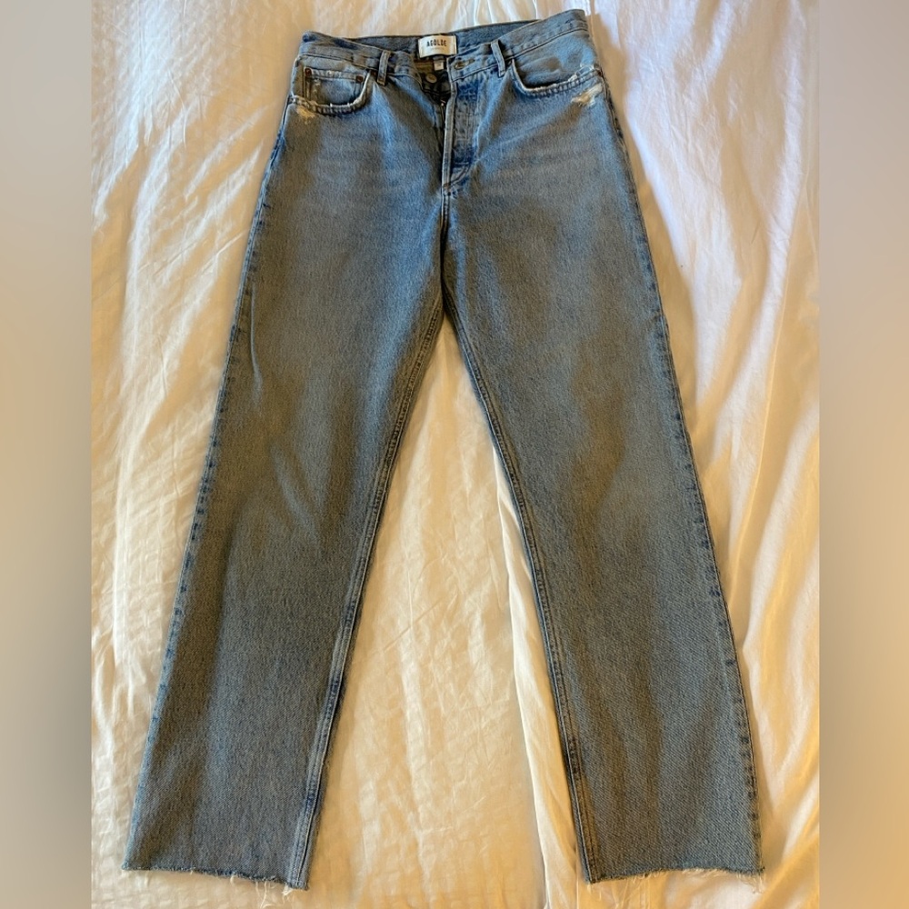 Agolde 90s Pinch Waist raw hem jeans